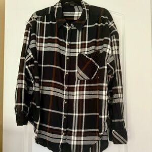 Sanctuary Boyfriend Plaid Flannel Button Down Shirt